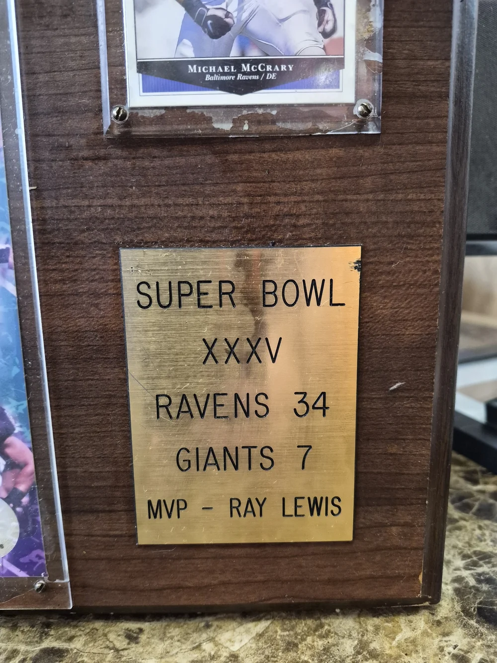 NFL Baltimore Ravens Purple Black Champions Super Bowl XXXV Wall Art